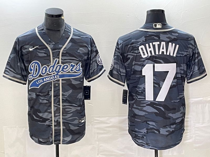 Men Los Angeles Dodgers #17 Ohtani Camo Nike Game MLB Jersey style 1->los angeles dodgers->MLB Jersey